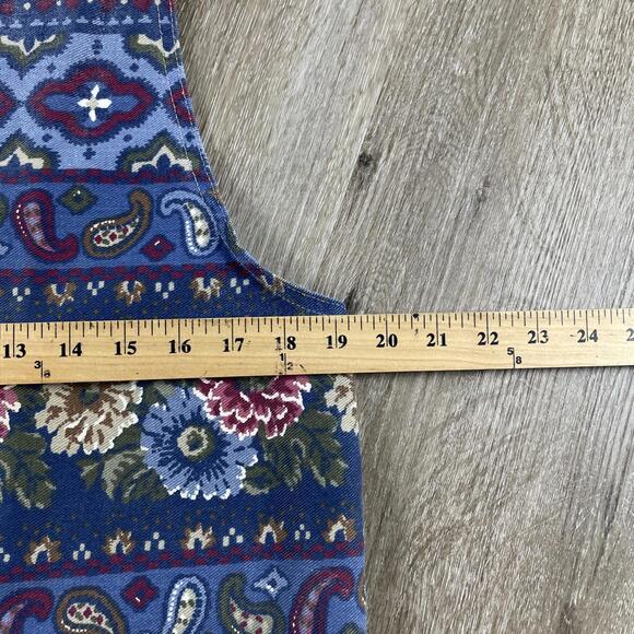 Vintage 70's Vivaldi Jeanswear Floral Paisley Denim Vest Women's M USA Made - Picture 9 of 14